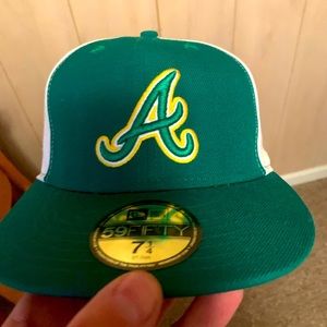 Limited Edition green and yellow fitted Atlanta Braves Hat
